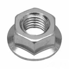 Гайка колеса шестигранная с буртиком и рифлением, цинк M 20